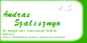 andras szalisznyo business card
