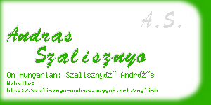 andras szalisznyo business card